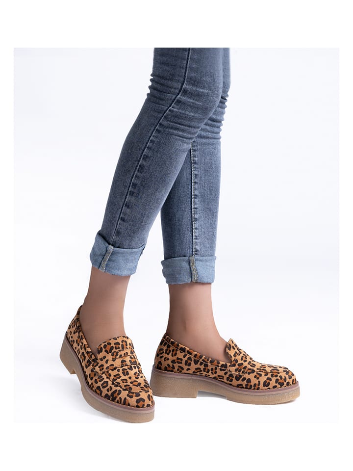 C'M Mokasyny w kolorze jasnobrązowym rozmiar: 40