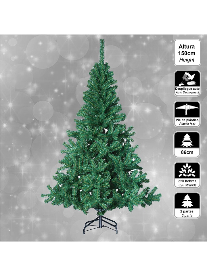 WellHome Sztuczna choinka w kolorze zielonym - wys. 150 cm rozmiar: onesize