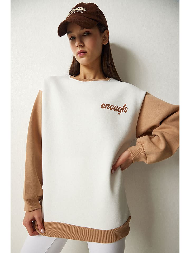 Happiness Istanbul Bluza w kolorze biało-beżowym rozmiar: 36