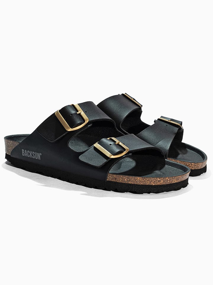 BACKSUN Klapki "Bali" w kolorze czarnym rozmiar: 37