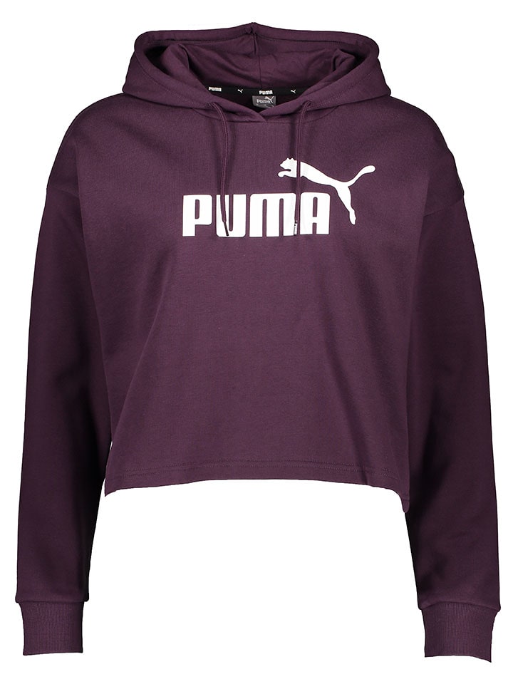 Puma Bluza "Essential Cropped" w kolorze fioletowym rozmiar: L