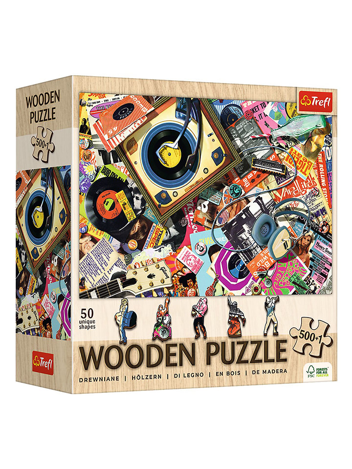 Trefl 501-częściowe drewniane puzzle "The world of music" - 12+ rozmiar: onesize