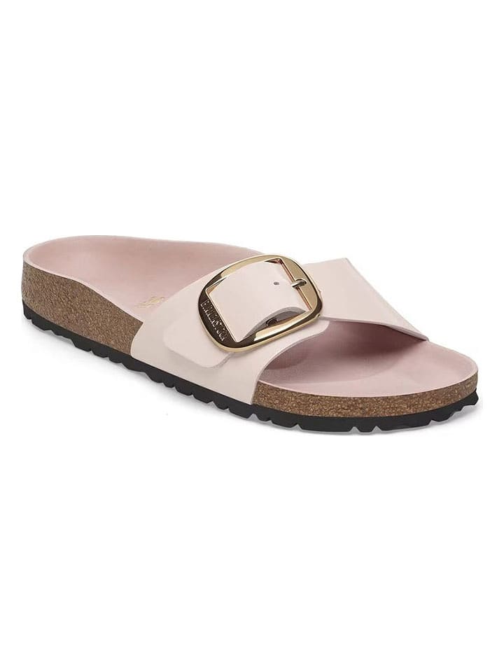 Birkenstock Skórzane klapki "Madrid" w kolorze jasnoróżowym rozmiar: 41