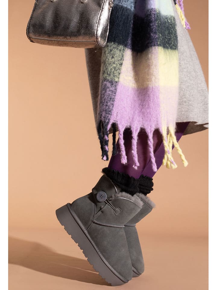 Gooce Skórzane botki zimowe "Crestone" w kolorze szarym rozmiar: 39