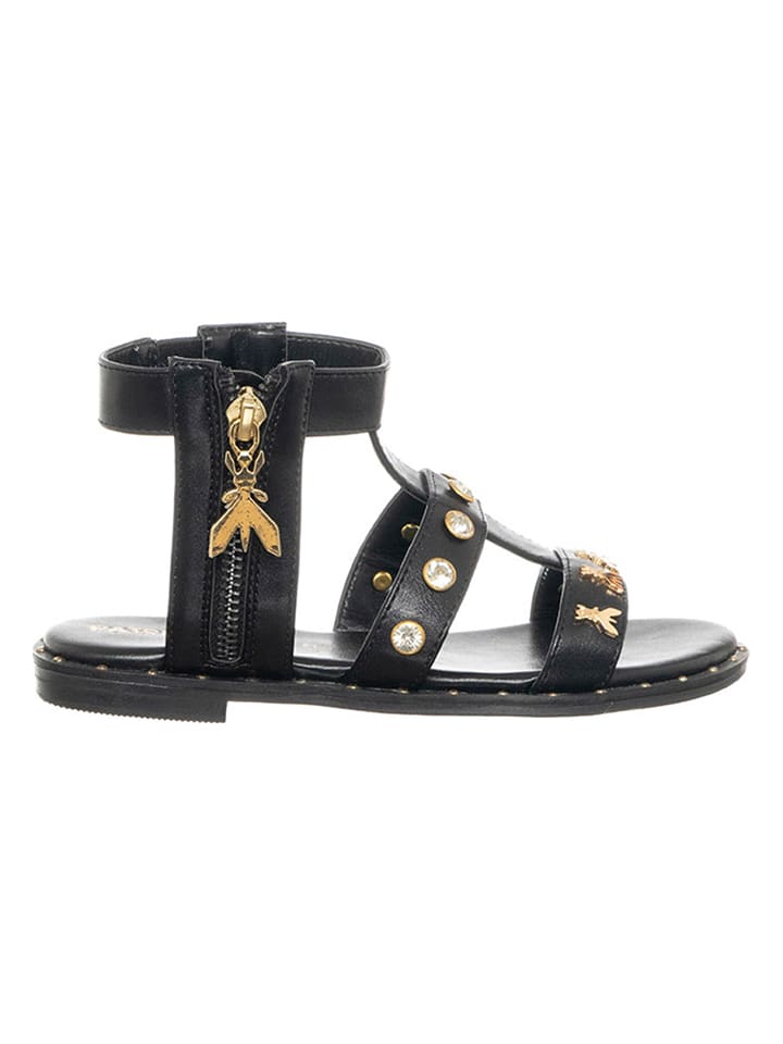 Patrizia Pepe Skórzane sandały w kolorze czarnym rozmiar: 37