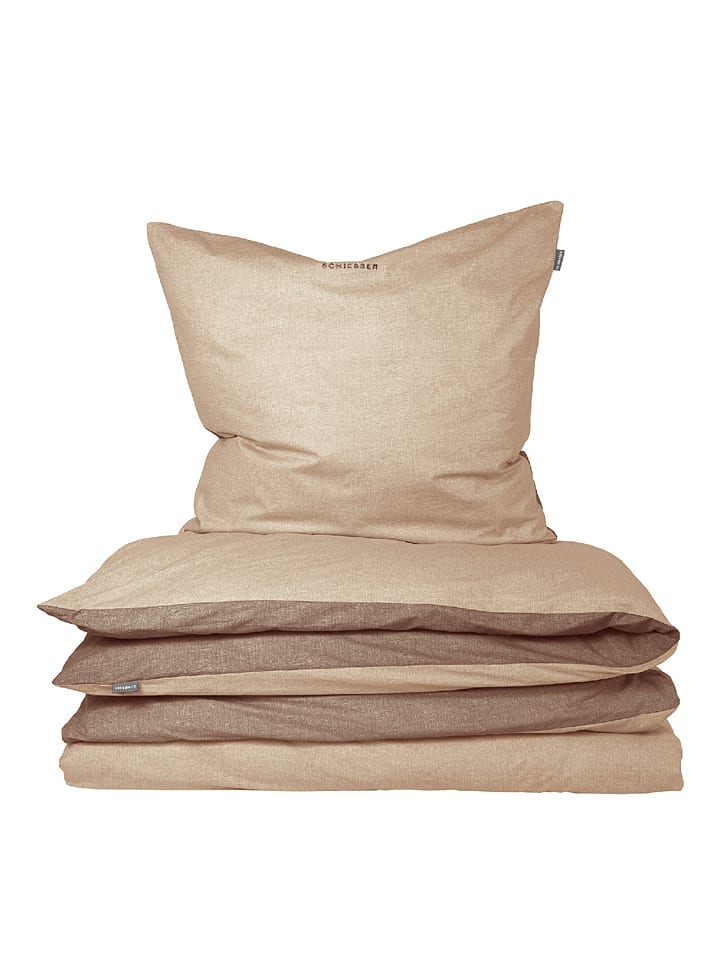 Schiesser Komplet pościeli renforcé w kolorze beżowym rozmiar: 135x200 cm