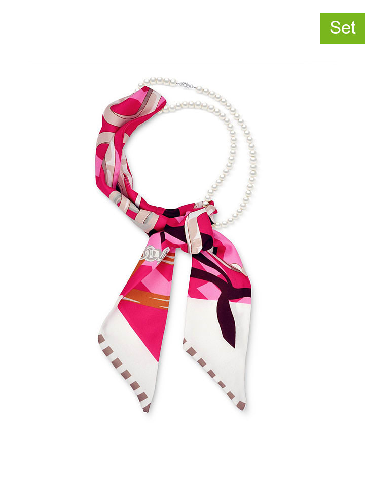 ATELIERS SAINT GERMAIN 2-częściowy zestaw w kolorze biało-różowym rozmiar: onesize