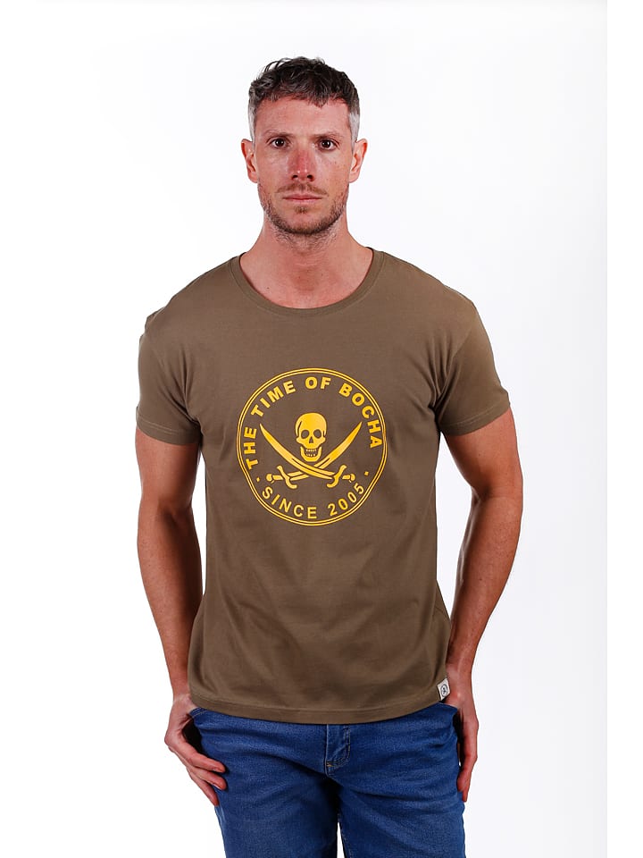 The Time of Bocha Koszulka w kolorze khaki rozmiar: L