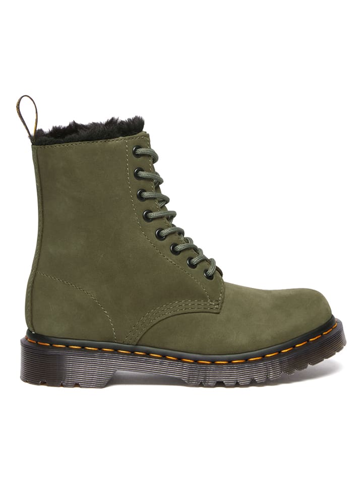 Dr. Martens Skórzane botki w kolorze khaki rozmiar: 39