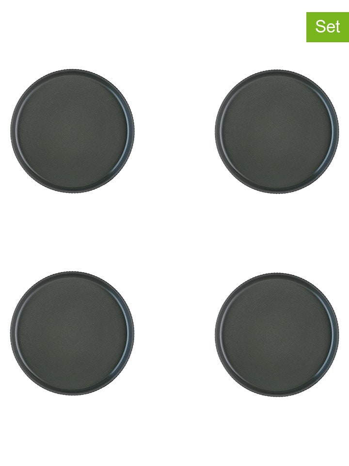 Björn Talerze (4 szt.) "Scandi" w kolorze oliwkowym do przystawek - Ø 16,5 cm rozmiar: onesize