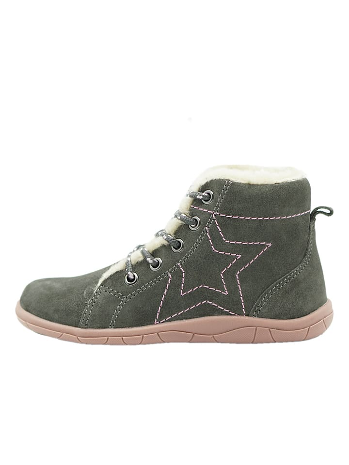 lamino Skórzane buty w kolorze szarym do chodzenia na boso rozmiar: 27