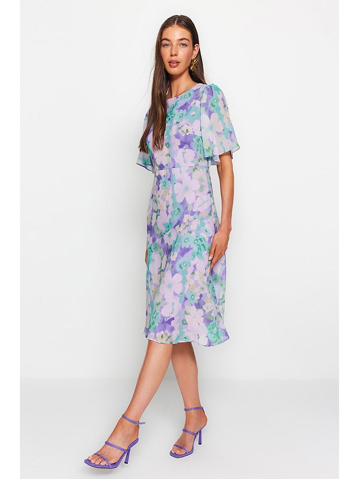 trendyol Sukienka w kolorze lawendowo-turkusowym rozmiar: 38