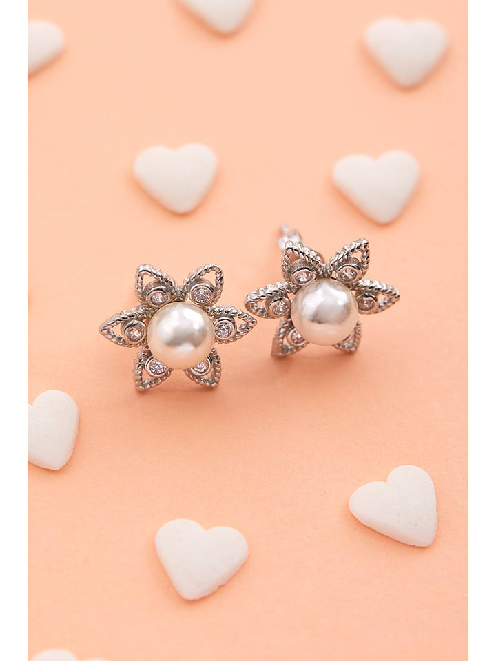 Heliophilia Srebrne kolczyki-wkrętki z cyrkoniami rozmiar: onesize