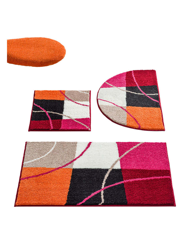 heine home Dywanik łazienkowy w kolorze pomarańczowo-różowo-kremowym rozmiar: 45x50 cm