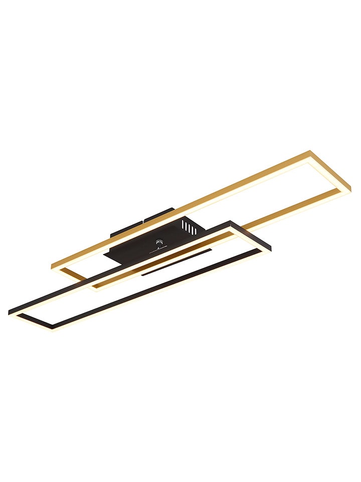 Globo lighting Lampa sufitowa LED "Dakari" w kolorze złoto-czarnym - 80 x 7,5 x 60 cm rozmiar: onesize