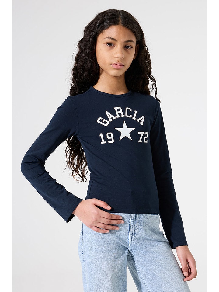 Garcia Koszulka w kolorze granatowym rozmiar: 128/134