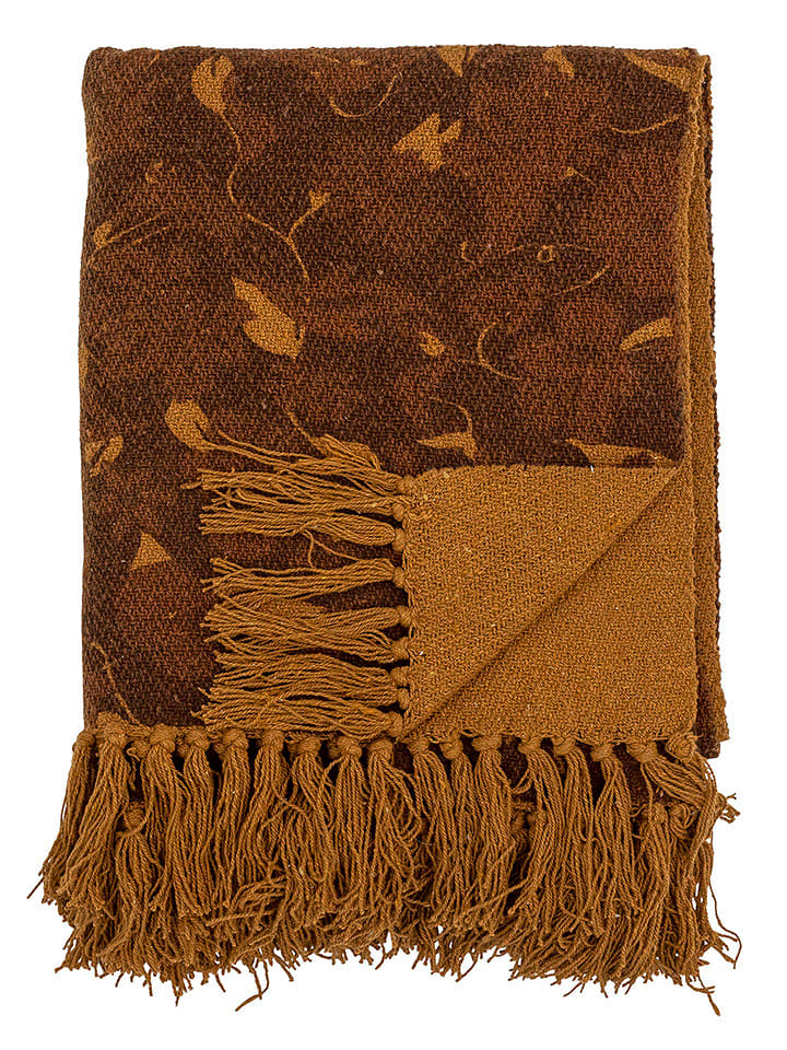Bloomingville Pled w kolorze brązowym - 160 x 130 cm rozmiar: onesize