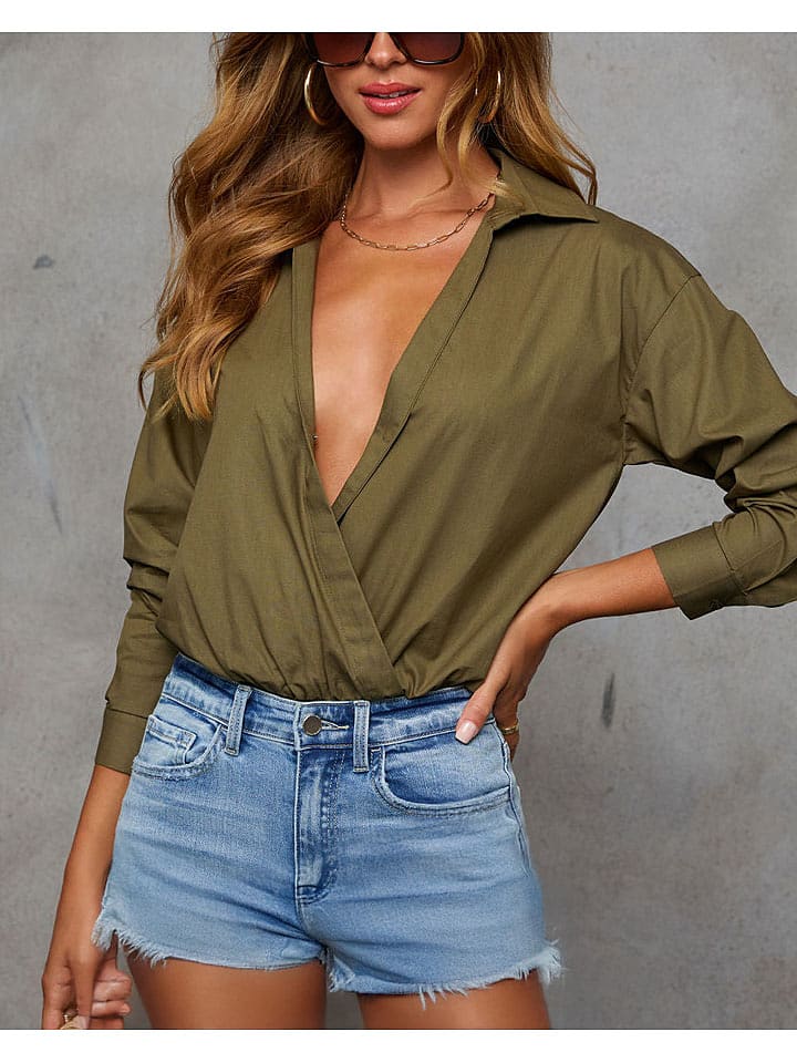 Milan Kiss Bluzka w kolorze khaki rozmiar: XL