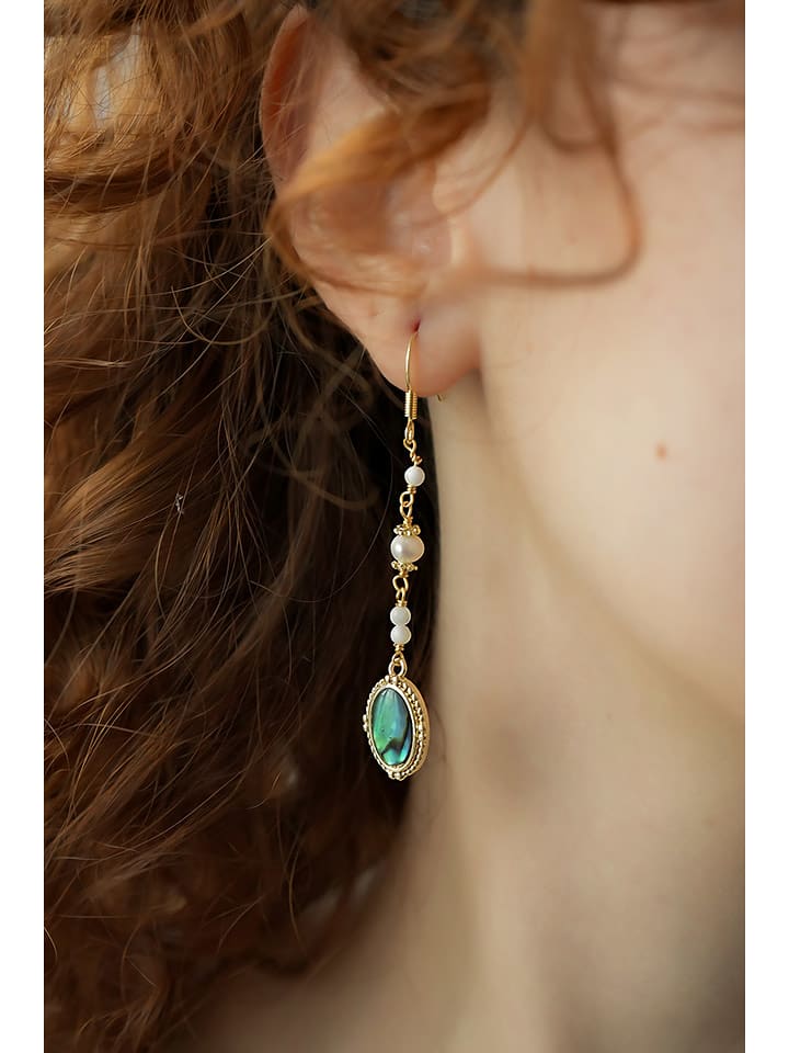 Pierres delicates Kolczyki w kolorze białym z perłami i masą perłową rozmiar: onesize