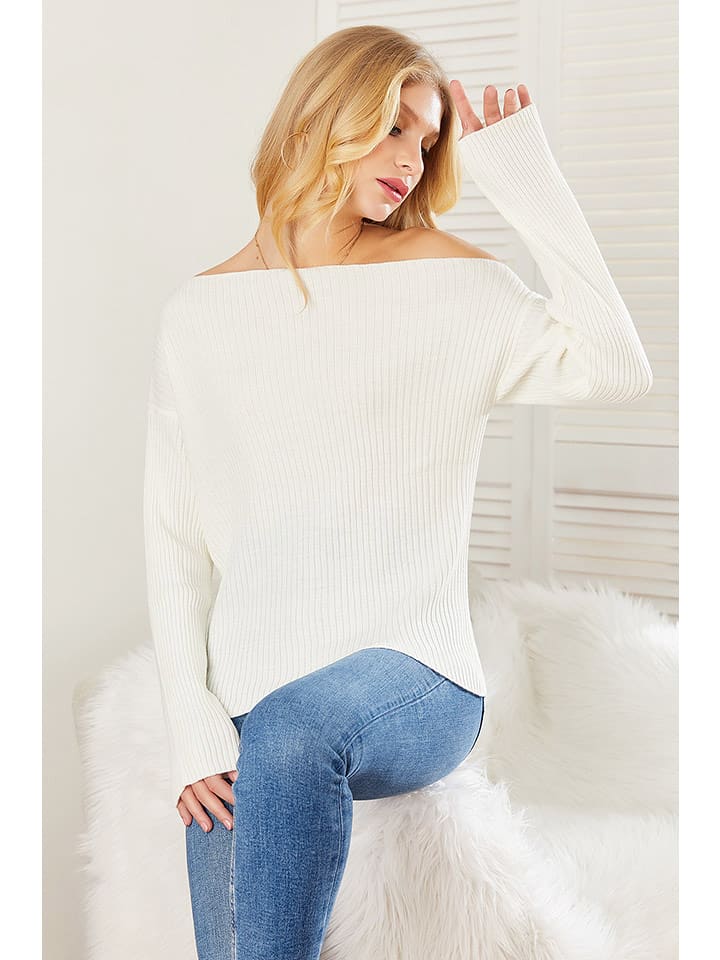 LA Angels Sweter w kolorze kremowym rozmiar: L