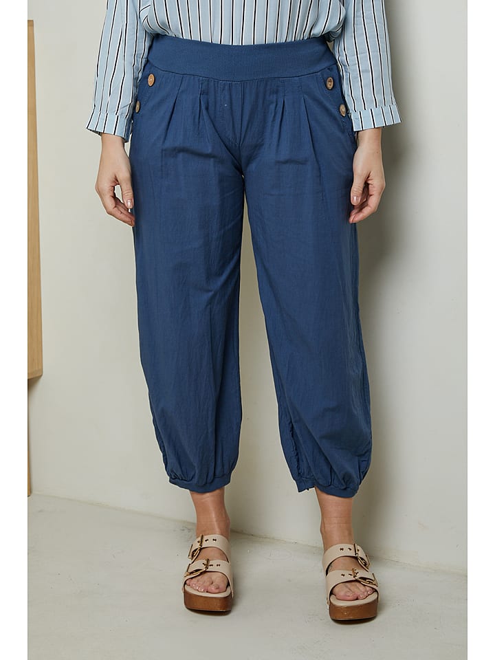 Curvy Lady Spodnie w kolorze granatowym rozmiar: 44/46