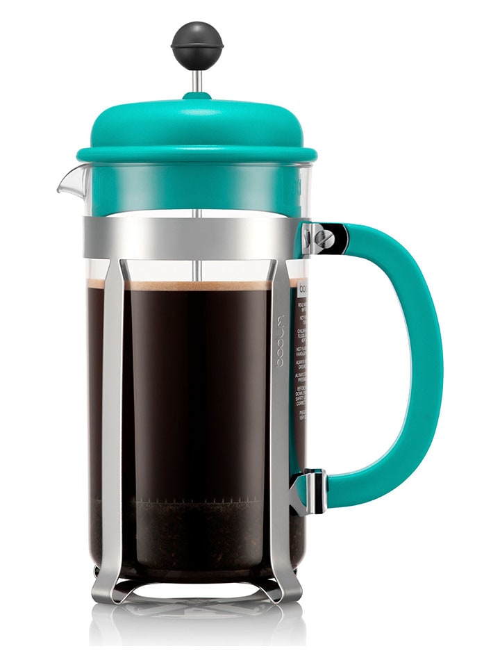 bodum Kawiarka "Caffettiera'' w kolorze srebrno-turkusowym - 1 l rozmiar: onesize