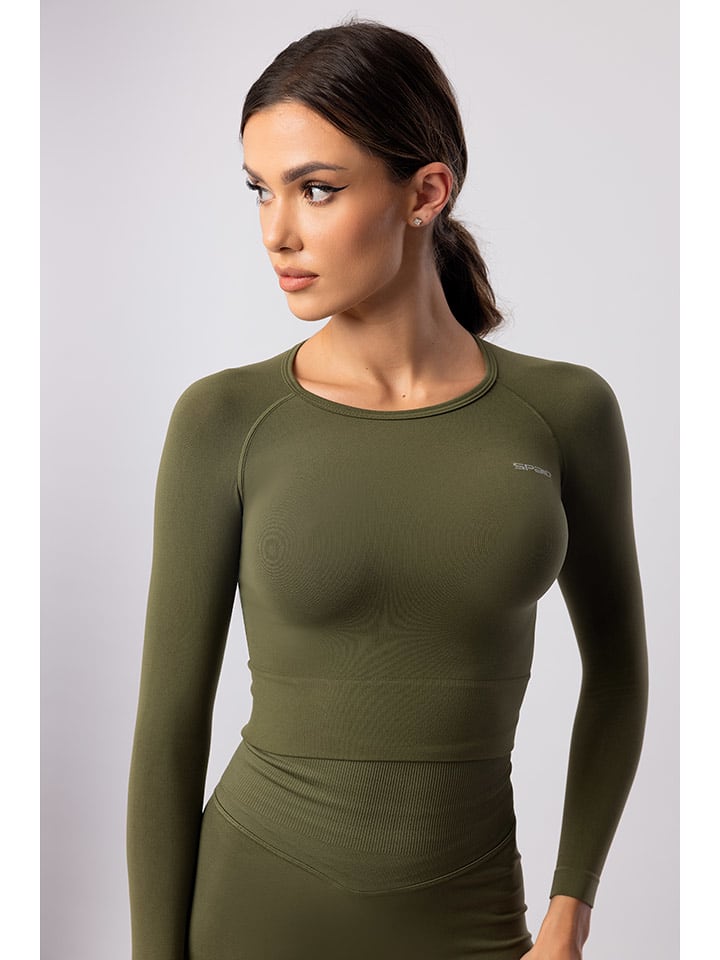 Spaio Koszulka sportowa "Adapt" w kolorze khaki rozmiar: XS