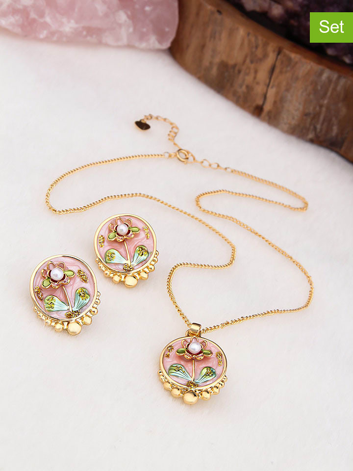 Pierres de Jade 2-częściowy zestaw biżuterii rozmiar: onesize