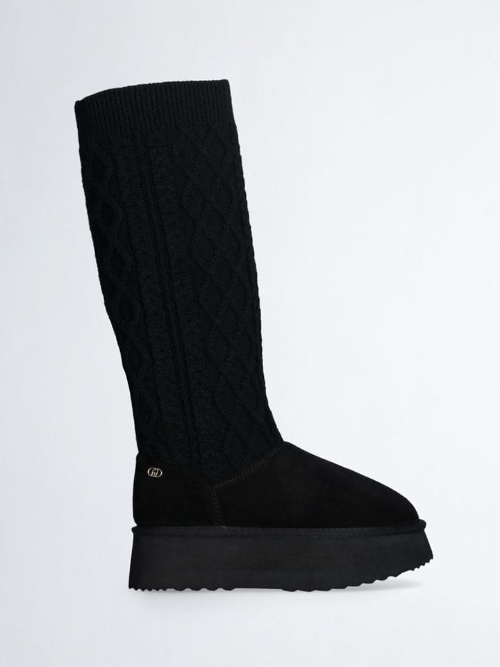 Liu Jo Skórzane kozaki "Jane" w kolorze czarnym rozmiar: 38