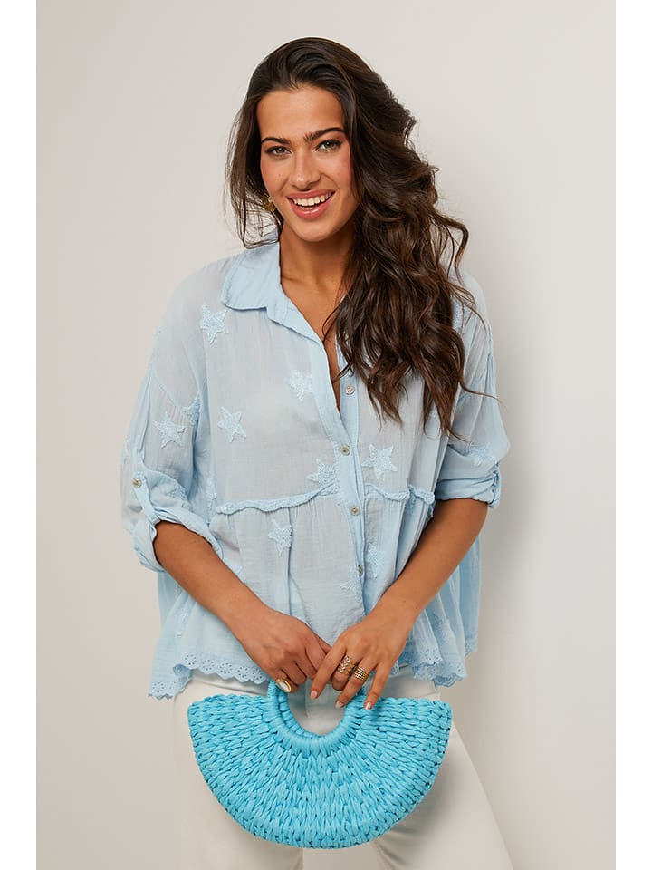 Le Monde du Lin Bluzka w kolorze błękitnym rozmiar: 36/38