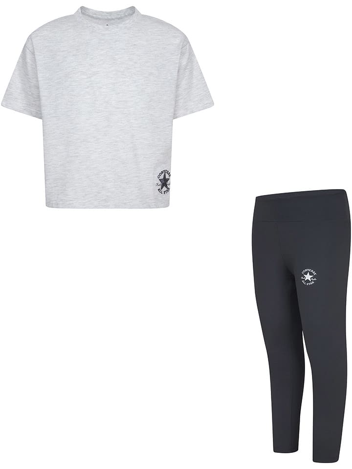 Converse 2-częściowy zestaw w kolorze szaro-antracytowym rozmiar: 152/158