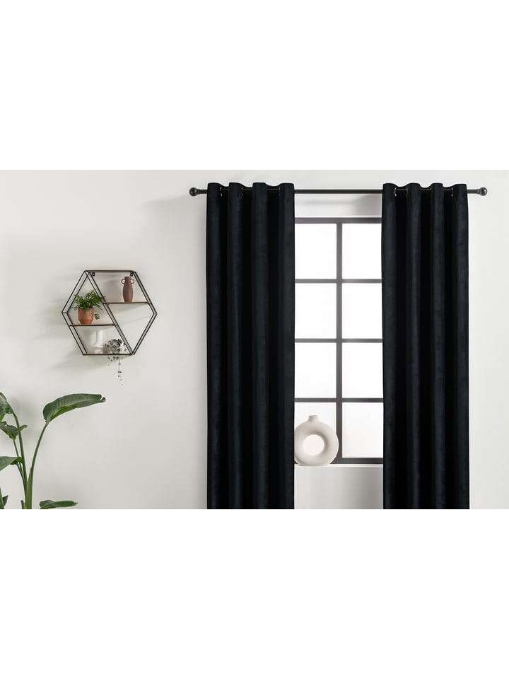 Lifa Living Zasłona w kolorze czarnym rozmiar: 150x250 cm