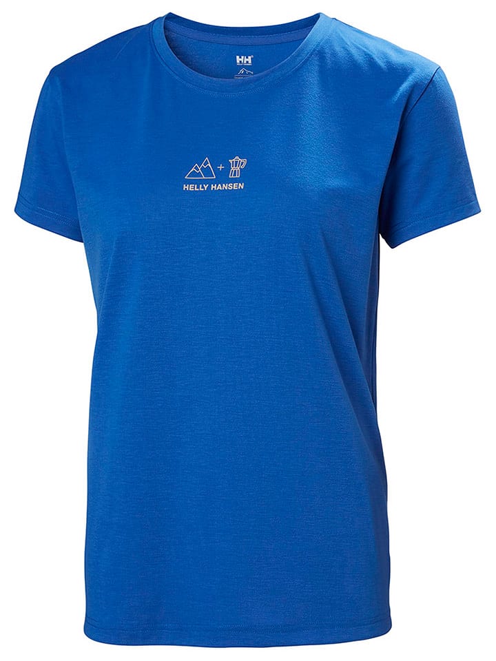 Helly Hansen Koszulka funkcyjna "Skog Graphic Tee" w kolorze niebieskim rozmiar: S