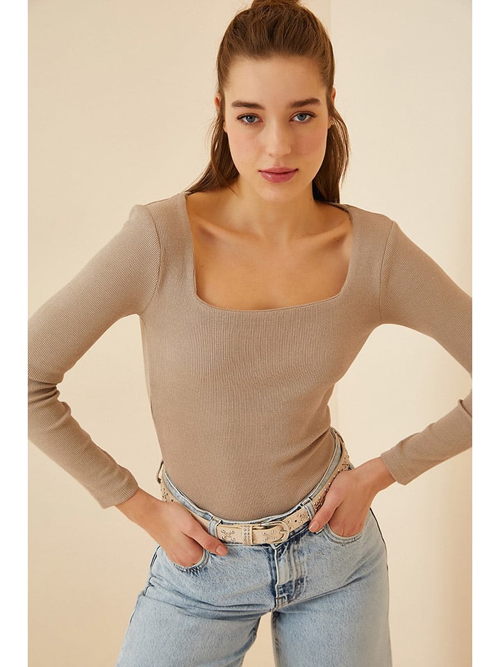 Happiness Istanbul Koszulka w kolorze beżowym rozmiar: S/M