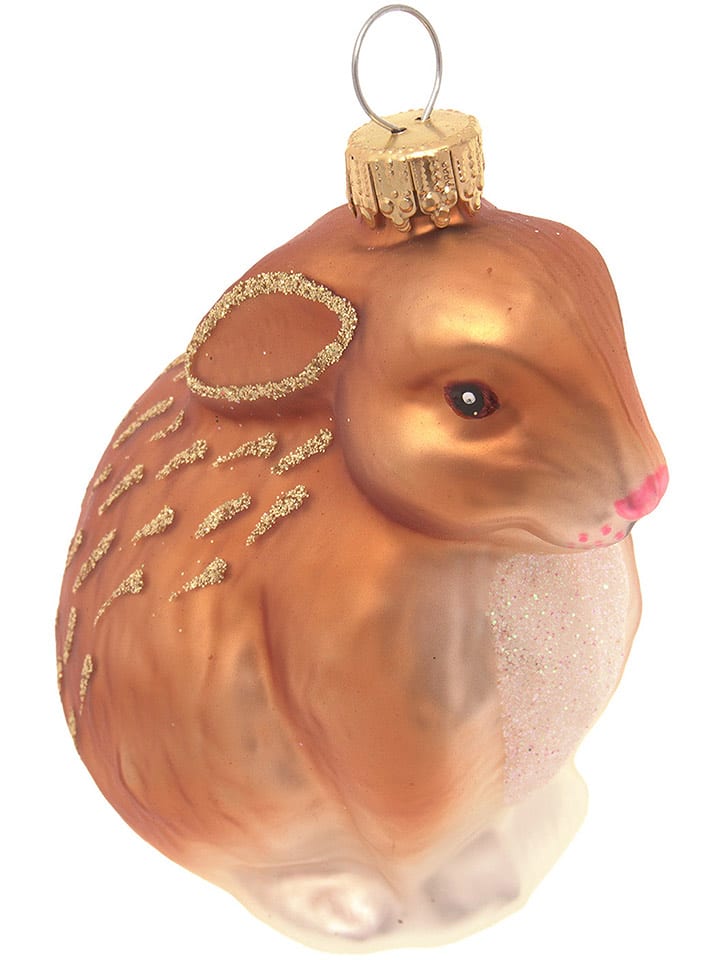 Krebs Glas Lauscha Bombka w kolorze jasnobrązowym - dł. 9 cm rozmiar: onesize