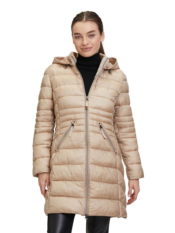 Betty Barclay Płaszcz pikowany w kolorze beżowym rozmiar: 46