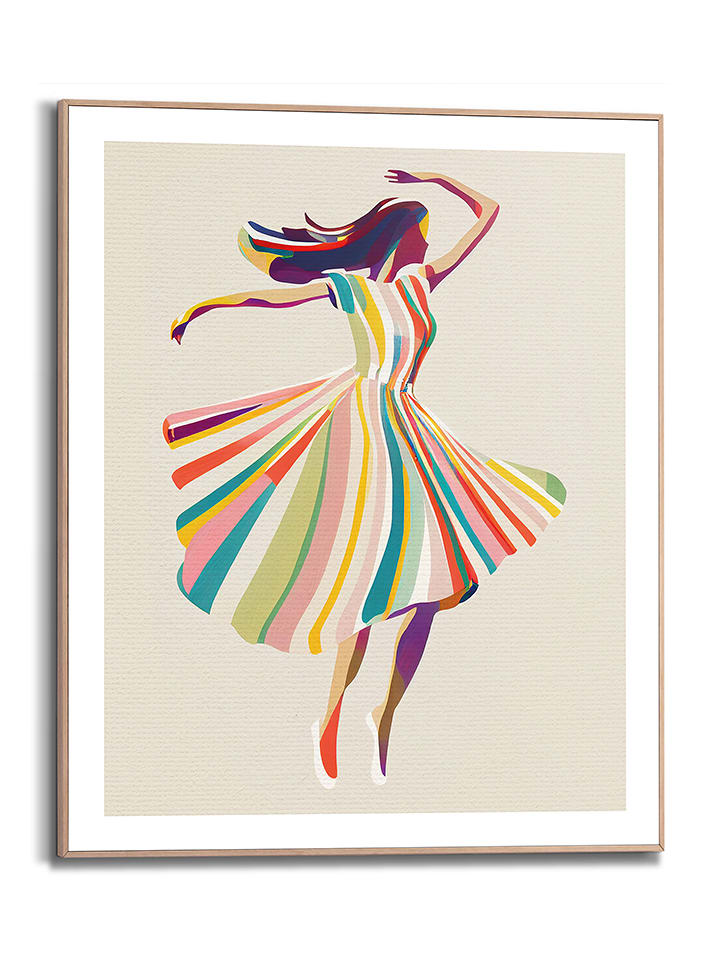 Orangewallz Druk artystyczny "Dancing Woman" w ramce rozmiar: 40x50 cm