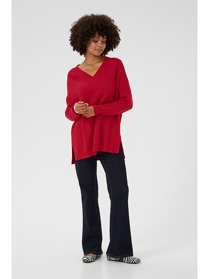 CULTURE Sweter w kolorze czerwonym rozmiar: XL