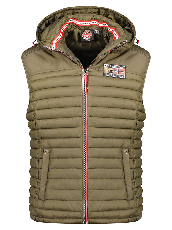 Geographical Norway Kamizelka pikowana "Vadalmo" w kolorze khaki rozmiar: 3XL