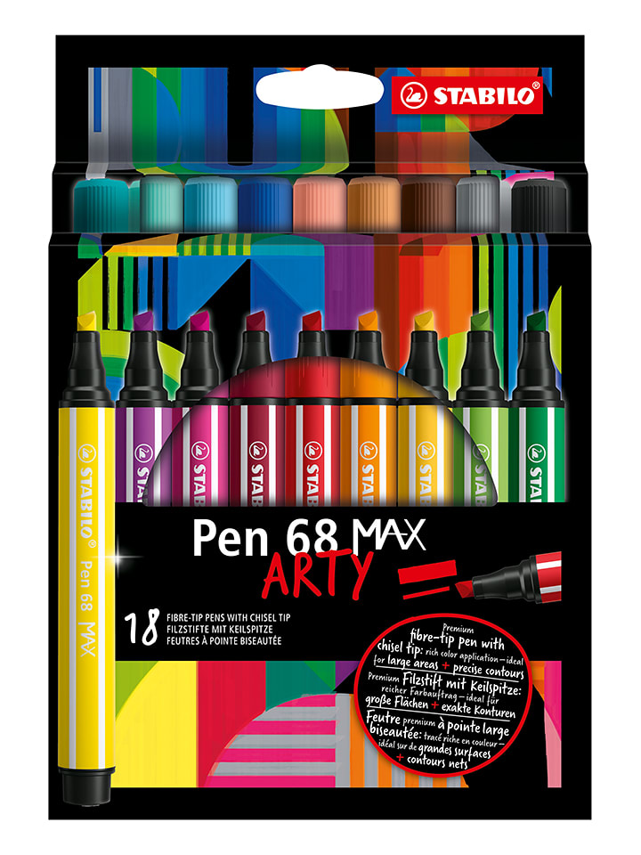 STABILO Mazaki (18 szt.) "STABILO Pen 68 MAX - ARTY" rozmiar: onesize