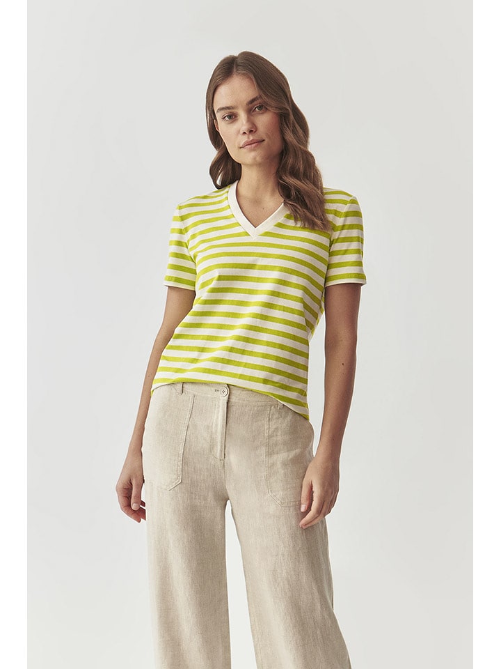 TATUUM Koszulka w kolorze biało-jasnozielonym rozmiar: S