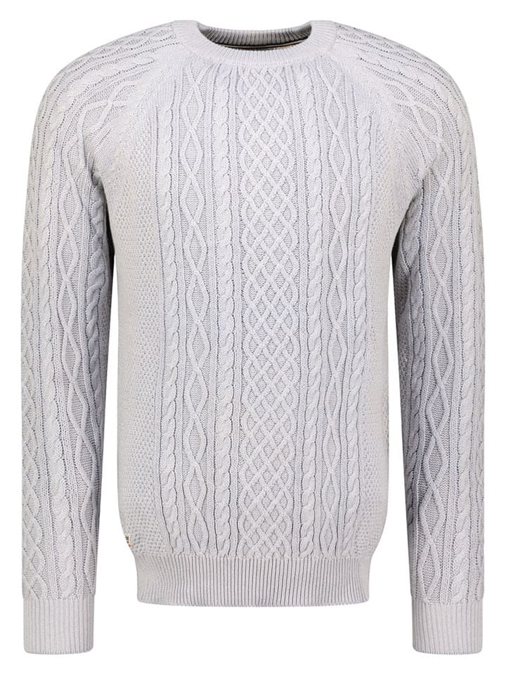 Geographical Norway Sweter "Fresh" w kolorze jasnoszarym rozmiar: XL