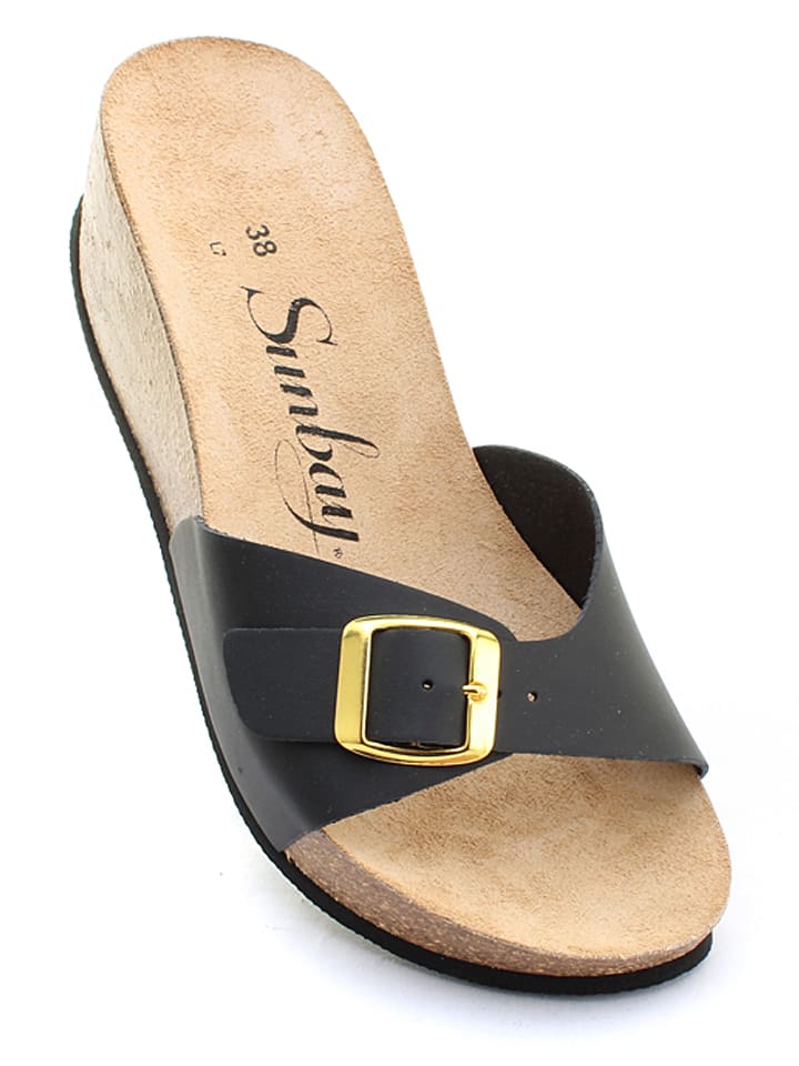 Sunbay Klapki "Lotus" w kolorze czarnym rozmiar: 39