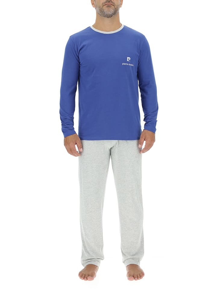Pierre Cardin Piżama w kolorze niebiesko-szarym rozmiar: S