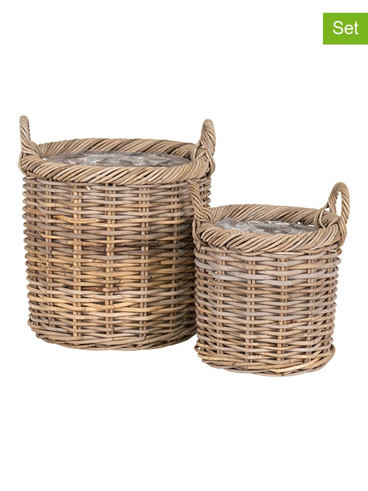 House Nordic Doniczki (2 szt.) w kolorze brązowym rozmiar: onesize