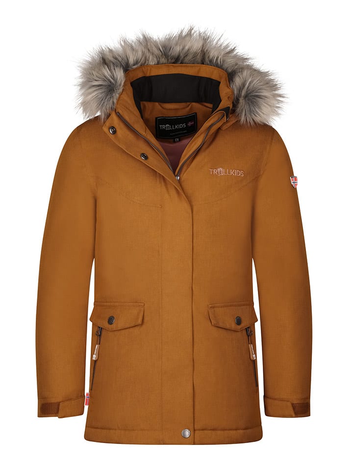 Trollkids Parka "Oslo XT" w kolorze jasnobrązowym rozmiar: 164