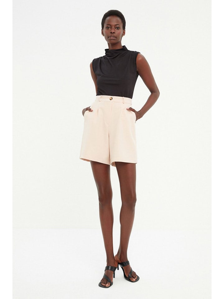 trendyol Bermudy w kolorze beżowym rozmiar: 36