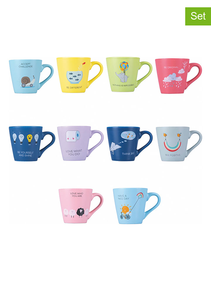 Villa d´Este Filiżanki (8 szt.) w różnych kolorach do espresso - 90 ml rozmiar: onesize