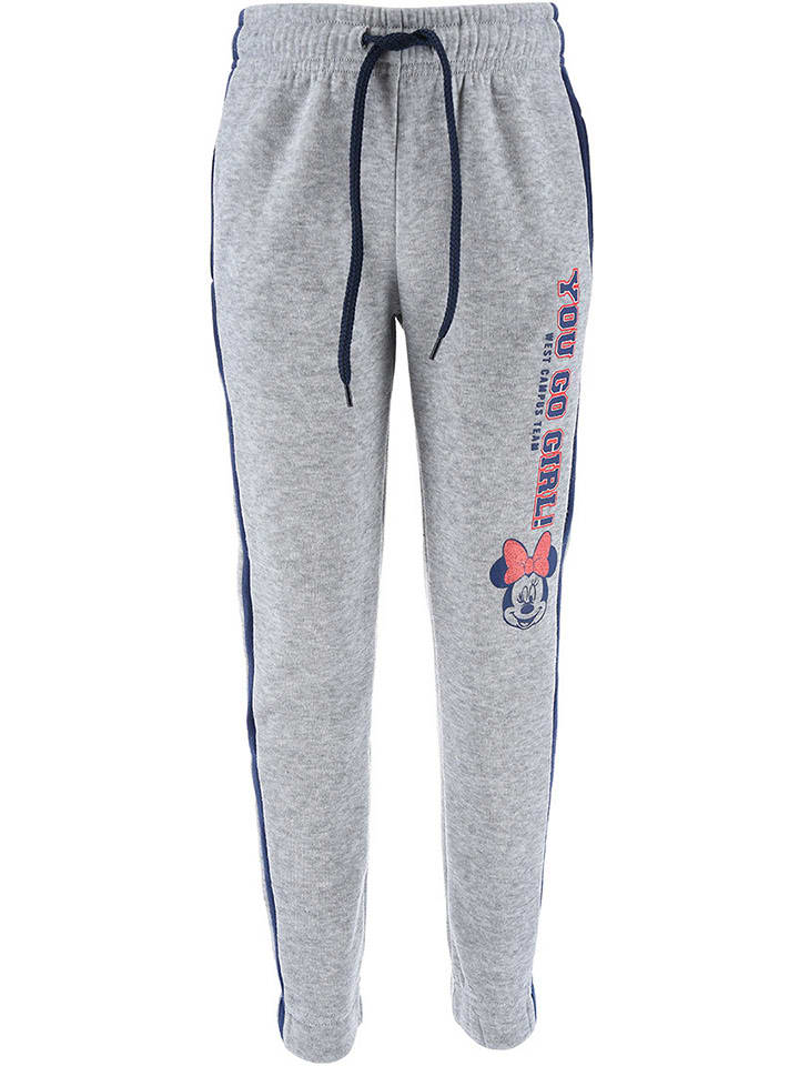 Disney Minnie Mouse Spodnie dresowe "Minnie" w kolorze szarym rozmiar: 128
