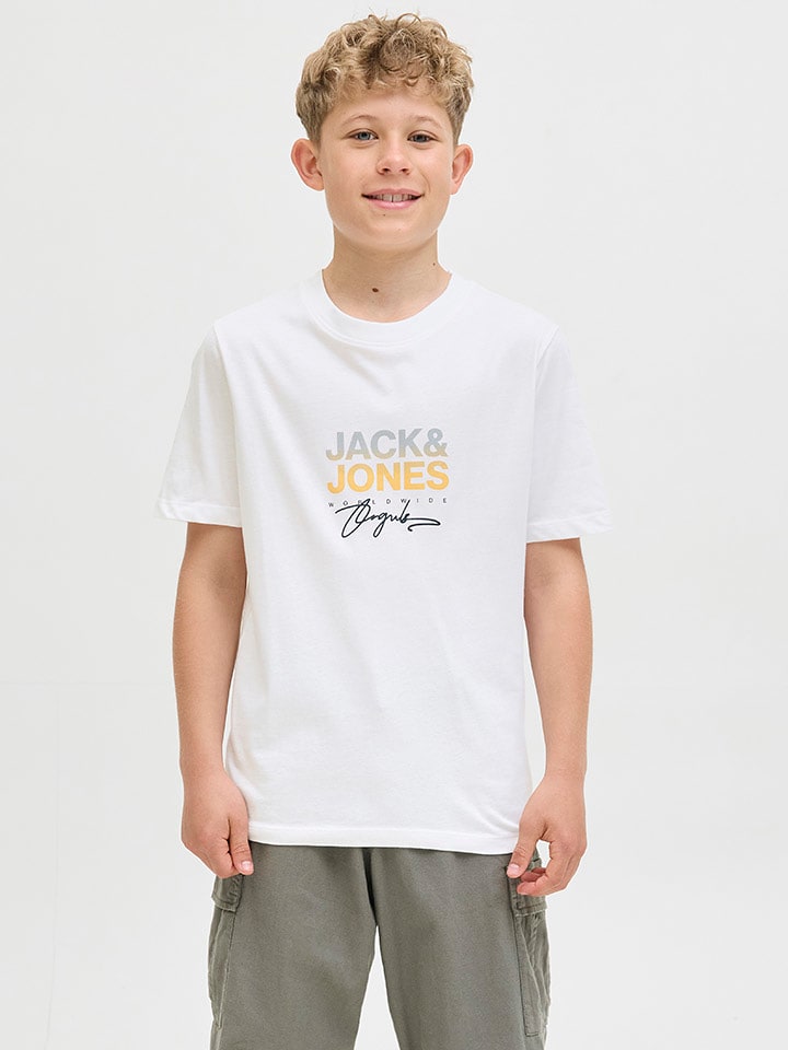 JACK & JONES Junior Koszulka w kolorze białym rozmiar: 140